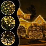 EXTRALINK LAMPKI CHOINKOWE ŚWIĄTECZNE 100 LED ŚWIATEŁKA CIEPŁE BIAŁE NA BATERIE 10,5M - imagine 4