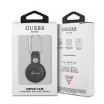Guess GUATPSASRSG AirTag case grey Saffiano Vintage Script - imagine 3
