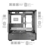 Mars Gaming MCLCDPRO computer case Midi Tower Black - imagine 9