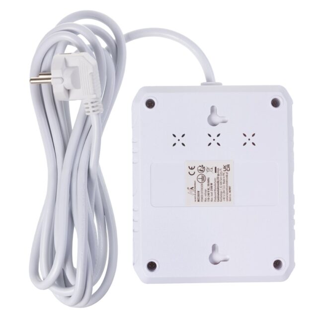 MACLEAN POWER STRIP 2 SOCKETS 3XUSB MCE388 W - imagine 4