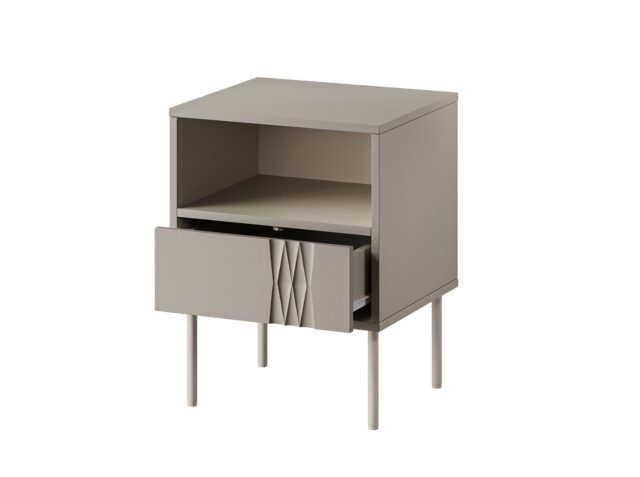 Bedside table 2 pcs. TRESSE 44x40x53 cashmere matt - imagine 2