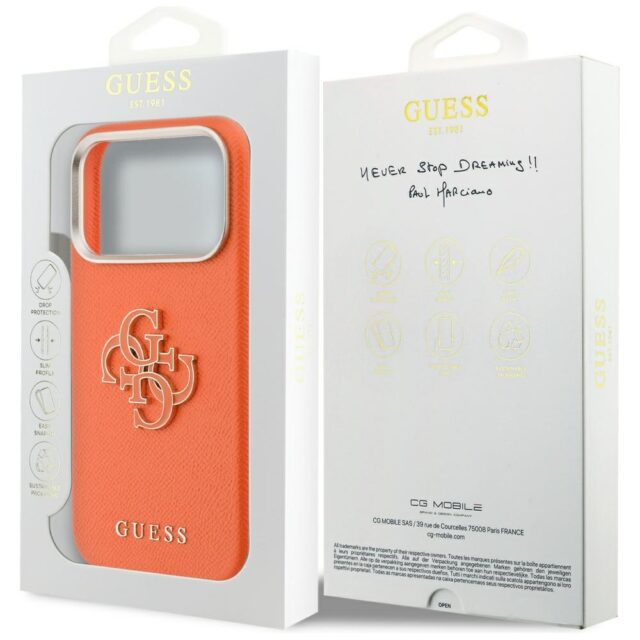 Case Guess FW Resin Logo for iPhone 17    Pro orange - imagine 8