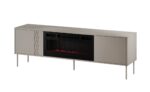 Cama RTV cabinet EF + fireplace black TRESSE 180x40x54.5 cashmere matt