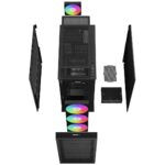 DeepCool CH560 DIGITAL Midi Tower Black - imagine 3