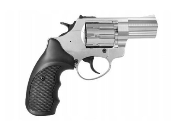 ZORAKI R1-K6L BAS alarm signal blank firing revolver  2.5  barrel  .22 Long Blank caliber  chrome flash (R1256MNP-BAS) - imagine 3