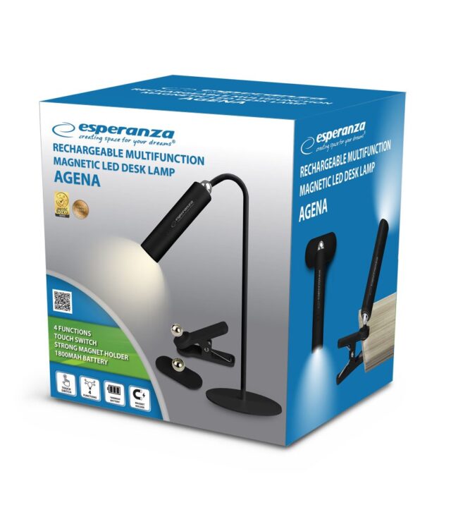 Esperanza ELD118K LED desk lamp 3in1 Black - imagine 10