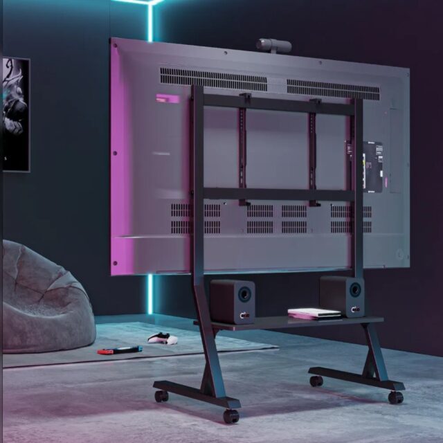 Techly Floor Stand with Shelf for 45-90  LCD/LED/Plasma TV - imagine 12