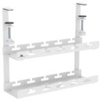 Maclean under-desk cable organizer  max. load 5kg  2 levels  white  MC-104 W - imagine 3