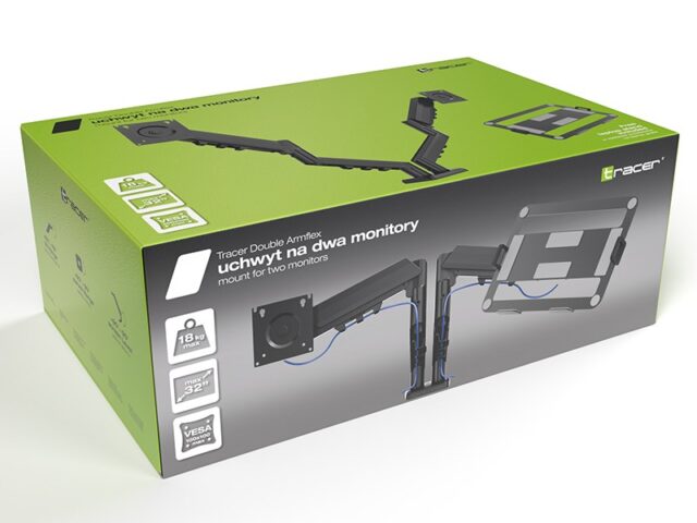 Tracer Double Armflex Monitor Mount  Black - imagine 7