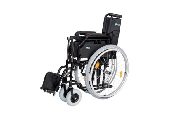 Steel wheelchair RF-1 Cruiser Black 48cm - imagine 5