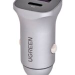 Ugreen USB Type-C / USB 24W Power Delivery Quick Charge car charger  grey (30780)
