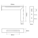 Maclean MC-923 Set of 2 hangers for projection screens  max. load 25KG (for set)  steel