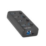 NATEC HUB USB 3.0 MANTIS 2 4-PORTS WITH SWITCH+POWER SUPPLY