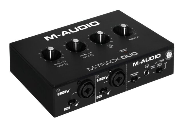 M-AUDIO M-Track Duo USB Audio interface Crystal preamplifier 16 bit 48 kHz Black - imagine 5