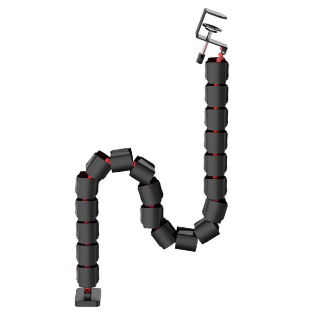 Nano RS desk cable organizer / cable grille  1345mm  black and red  RS125 - imagine 4