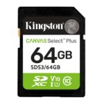 Kingston Technology 64GB SDXC Canvas Select Plus Gen3 100MB/s C10 UHS-I U1 V10