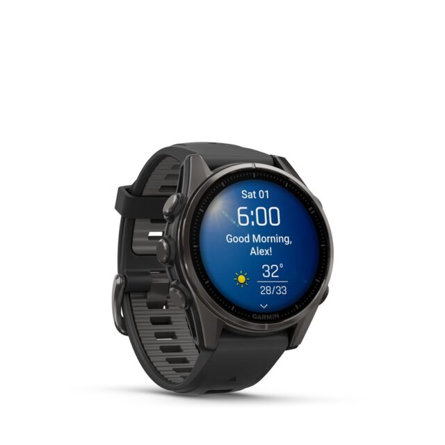 Garmin fenix 8 3.3 cm (1.3 ) AMOLED 43 mm Digital 416 x 416 pixels Touchscreen Black Wi-Fi GPS (satellite) - imagine 5
