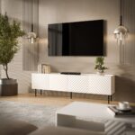 Cama LUCCA 4D TV cabinet 200x40x59 white - imagine 3