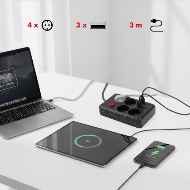 MACLEAN POWER STRIP  4-SOCKET EXTENSION MCE393 B - imagine 8