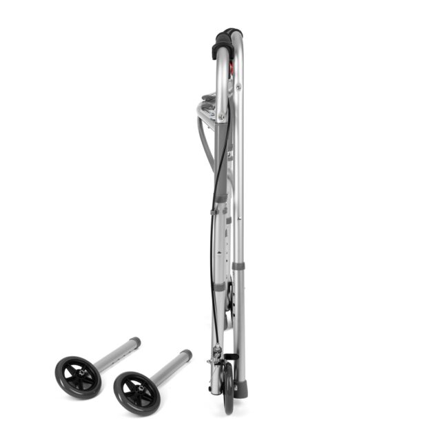 Four-wheeled wheelchair with brakes TIMAGO JMC-C 3223 Silver - imagine 8