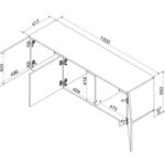 Cama 3D RTV cabinet ALMA 150x41.5xH55 cashmere