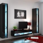 Cama Shelf unit VIGO NEW 180/40/30 black/black gloss