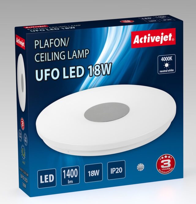 Modern LED ceiling plafond Activejet UFO LED 18W - imagine 2