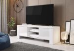Cama TV stand WEST 42/130/42 white/white gloss - imagine 3