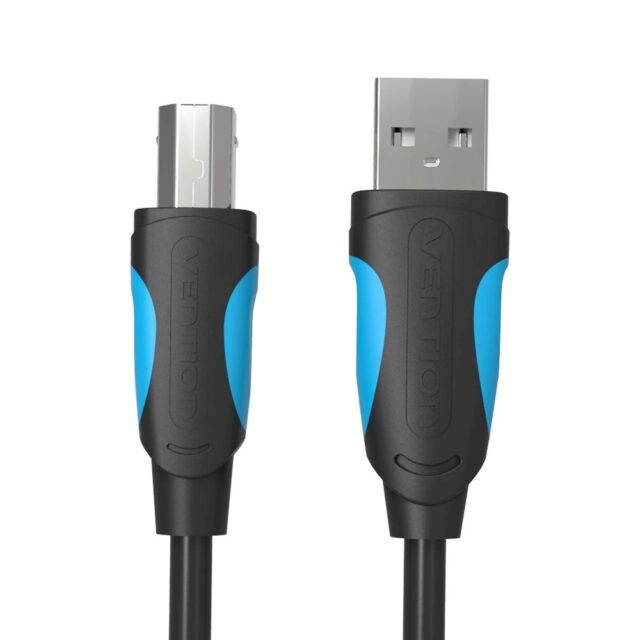 Kabel do drukarki USB-A do USB-B Vention 480Mbps 5m czarny - imagine 5