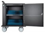 Manhattan iPad to 13   MacBook Air to 13  & Chromebook to 14  32-bay Charging Trolley/Cart via USB-C  Also other tablets/smartphones (with device to USB-C cable)  Bays 330x22x235mm  Device charging cables not included (suggest USB-C cable 354868) Cab - imagine 6