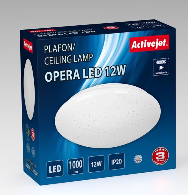 Modern LED ceiling plafond Activejet OPERA LED 12W - imagine 2