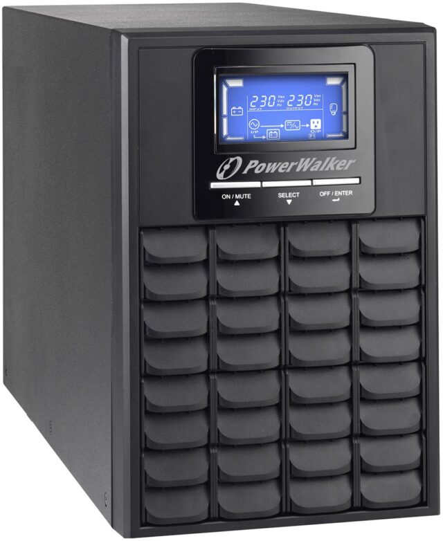 PowerWalker VFI 1000C LCD Double-conversion (Online) 1 kVA 800 W 3 AC outlet(s) - imagine 2