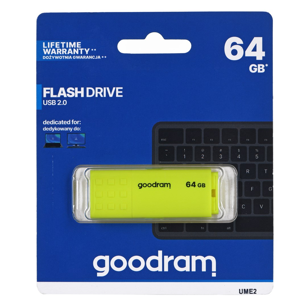 cps-1136fbb755af1a04833950f022039b23-2026-01-14-20-55-02 Goodram UME2-0640Y0R1 USB flash drive 64 GB USB Type-A 2.0 Yellow - imagine 1