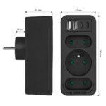 Current socket x3 + 4xUSB Maclean  splitter with 3 sockets  2xUSB A  2xUSB C PD 20W  1x16A + 2x6A  MCE248 F/B - imagine 9