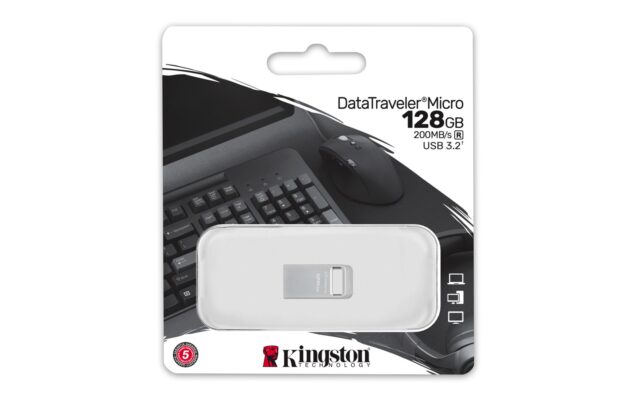 Kingston Technology DataTraveler 128GB Micro 200MB/s Metal USB 3.2 Gen 1 - imagine 4