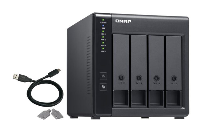 QNAP TR-004 storage drive enclosure HDD/SSD enclosure Black 2.5/3.5 - imagine 5