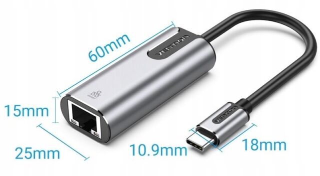 Adapter Gigabit Ethernet Vention USB-C - imagine 4