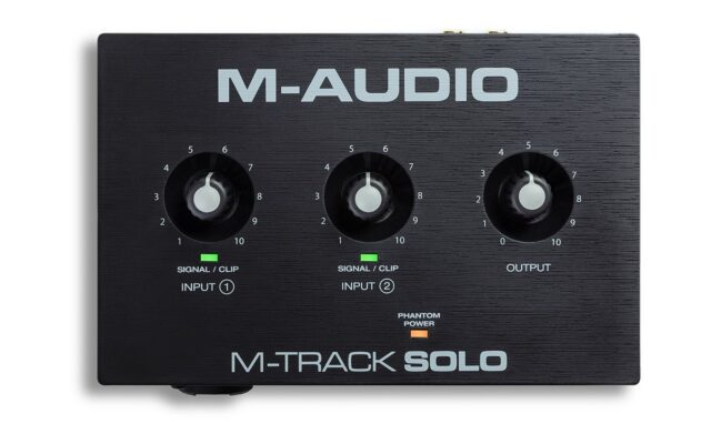 M-AUDIO M-Track Solo USB Audio interface Crystal preamplifier 16 bit 48 kHz Black - imagine 7