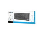 Natec Multimedia Keyboard BARRACUDA slim USB  US layout  black - imagine 4