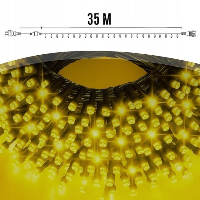 EXTRALINK LAMPKI ŚWIATEŁKA CHOINKOWE 500LED ZEWNĘTRZNE WEWNĘTRZNE BIAŁE CIEPŁE 35M - imagine 5