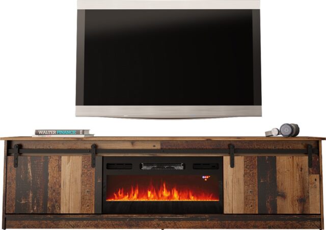 RTV GRANERO + fireplace cabinet 200x56.7x35 old wood - imagine 2