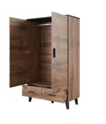 Cama wardrobe LOTTA 2D2D wotan oak + mat black - imagine 2