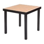 Garden table IZZY 4-seater 79x79x74 brown/black
