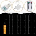 EXTRALINK KURTYNA ŚWIETLNA 300 LED ZIMNE 3X3 ŚWIĄTECZNE CHOINKOWE GIRLANDA 5V USB - imagine 5