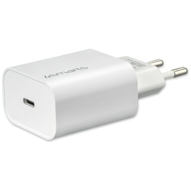 4smarts VoltPlug 20W PD USB-C wall charger with USB-C to Lightning cable white - imagine 4
