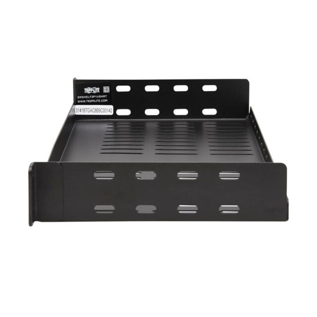 Tripp Lite SRSHELF2P1USHRT SmartRack Cantilever Fixed Steel Rack Shelf - 1U  Vented  7 in. (17.8 cm) Deep  Holds up to 40 lb. (18 kg) - imagine 5