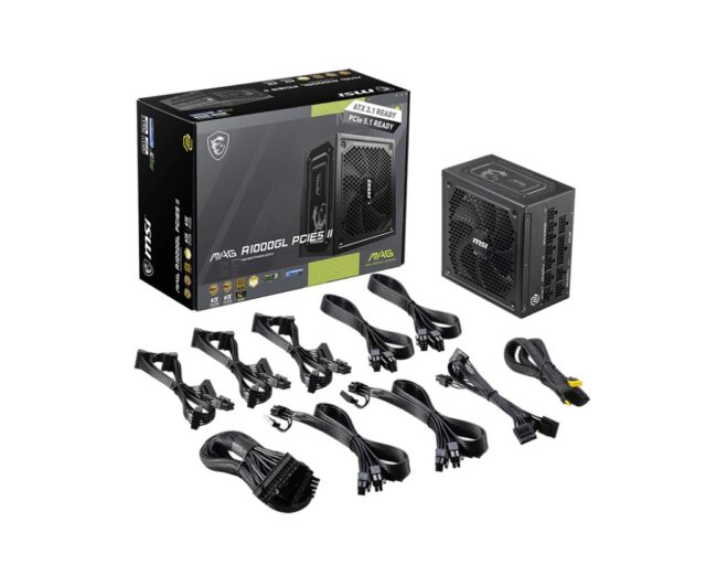 MSI MAG A1000GL PCIE5 II power supply unit 1000 W 24-pin ATX ATX Black - imagine 2