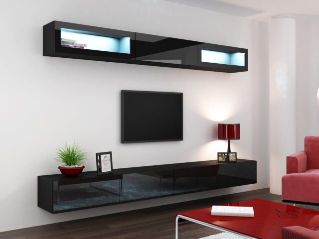 Cama Cabinet VIGO  90  full 90/35/32 black/black gloss - imagine 9