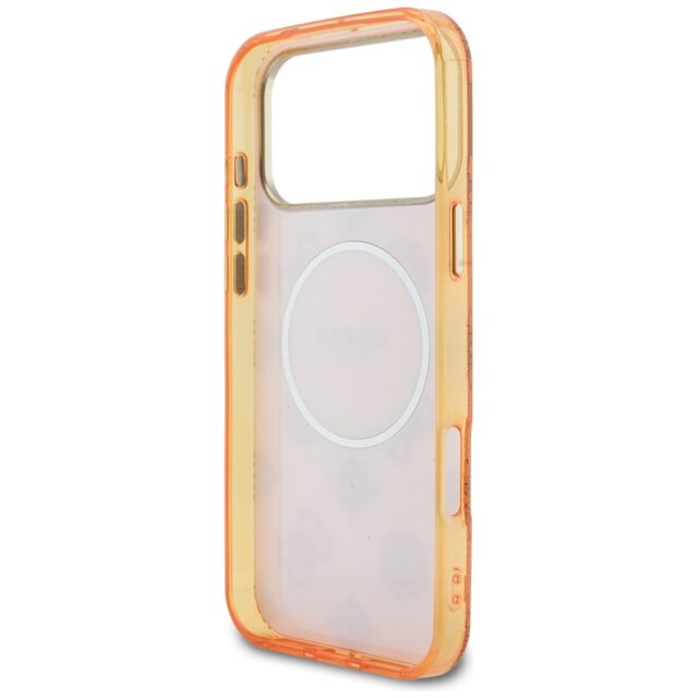 Case Guess IML Peony Dot MagSafe for  iPhone 17 Pro Max orange - imagine 7