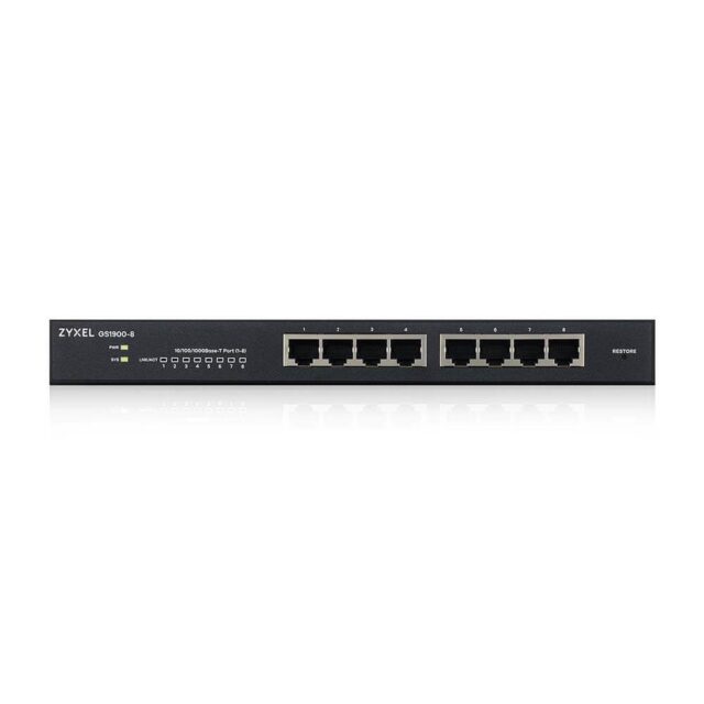 Zyxel GS1900-8 Managed L2 Gigabit Ethernet (10/100/1000) Black - imagine 4